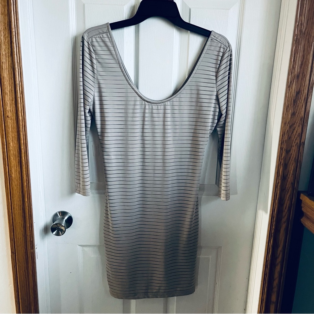 Striped Gray Dress